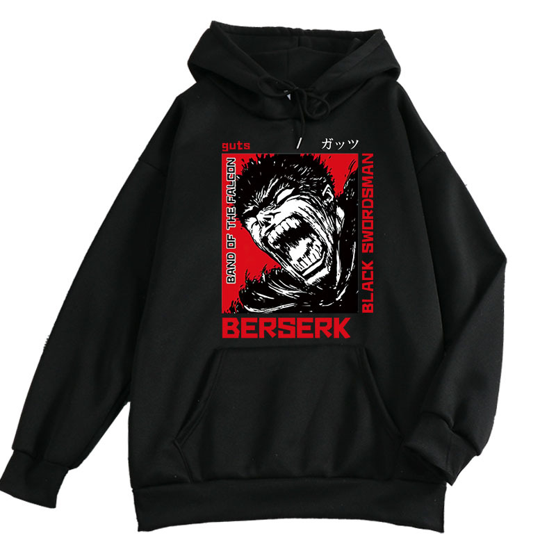 Cross border Electricity supplier BERSERK printing personality boy Korean juvenile neutral hoodie Sweater