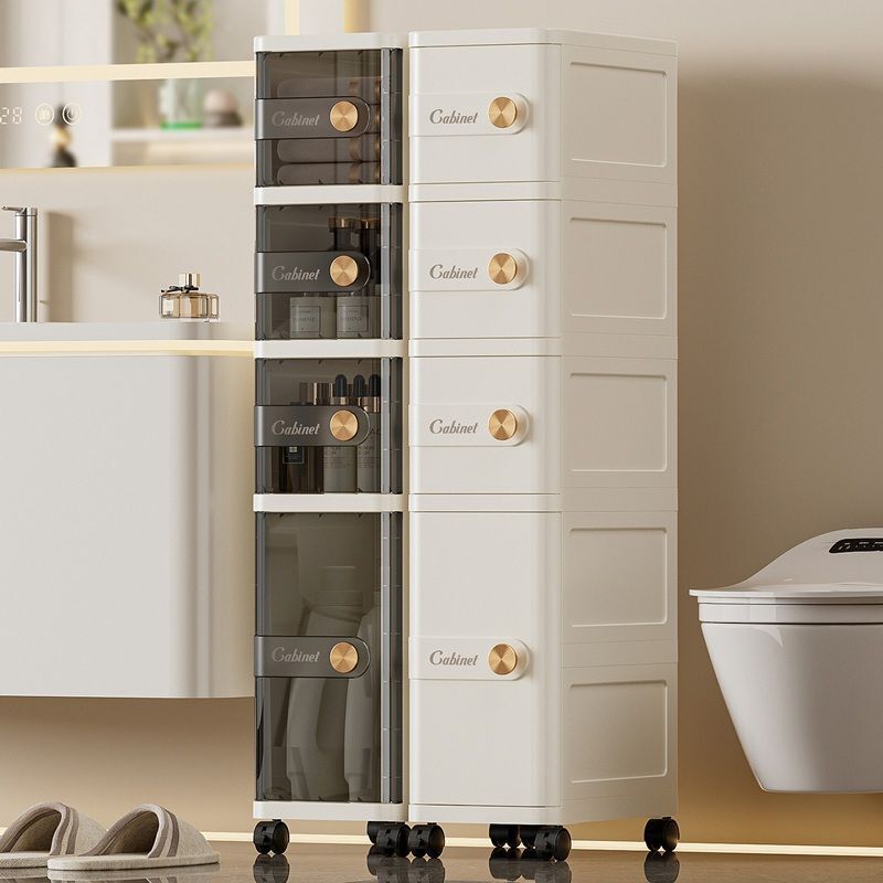 Narrow Gap Bathroom Storage Rack with Doors, Waterproof Bathroom Cabinet, Kitchen Snack Cabinet, Toilet Cabinet Narrow Gap Bathroom Storage Rack with Doors, Waterproof Bathroom Cabinet, Kitchen Snack Cabinet, Toilet Cabinet