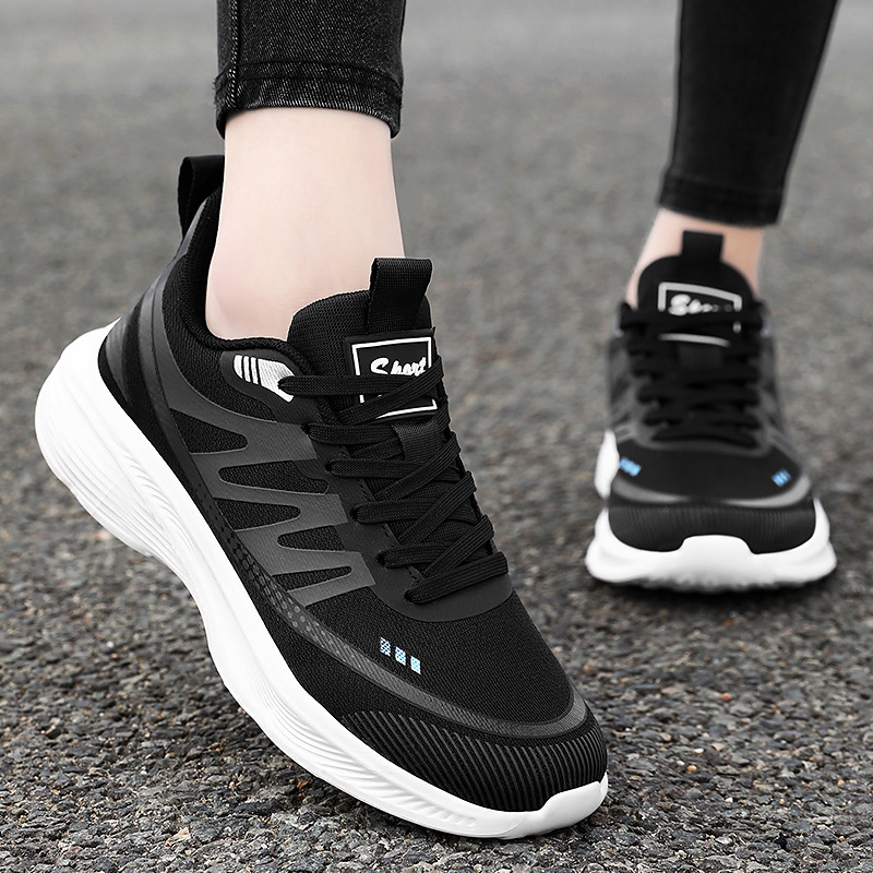El Jin Seyuan| Zapatos deportivos de pareja EVA zapatos de corrida de adhesión fría zapatos de mujer cómodos zapatos de malla ligeros transpirables