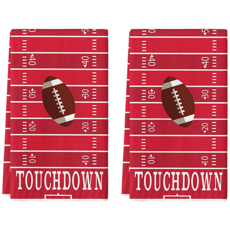 Amazon Temu Yellow Football Kitchen Towel Dish Towel, Farmhouse Autumn Decorative Hand Towel