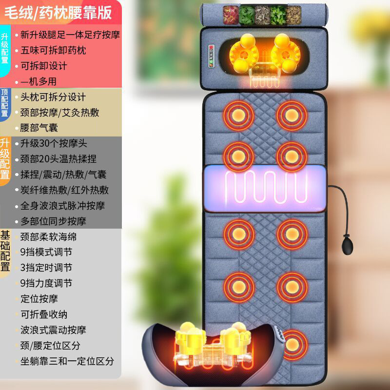 Enlong 頸椎マッサージャーネックウエストバックマッサージパッド電気枕ホームマットレス背もたれクッションクロスボーダー|undefined