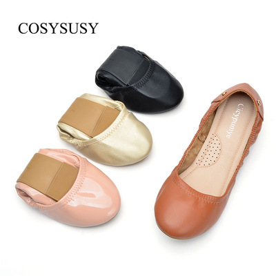 European style Chicken rolls Solid thickening soft sole lady Spring sheep Flat bottom Shallow mouth ANGLE Step in