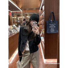 2025秋季新款复古老钱风美拉德翻领夹克外套女设计感短款上衣