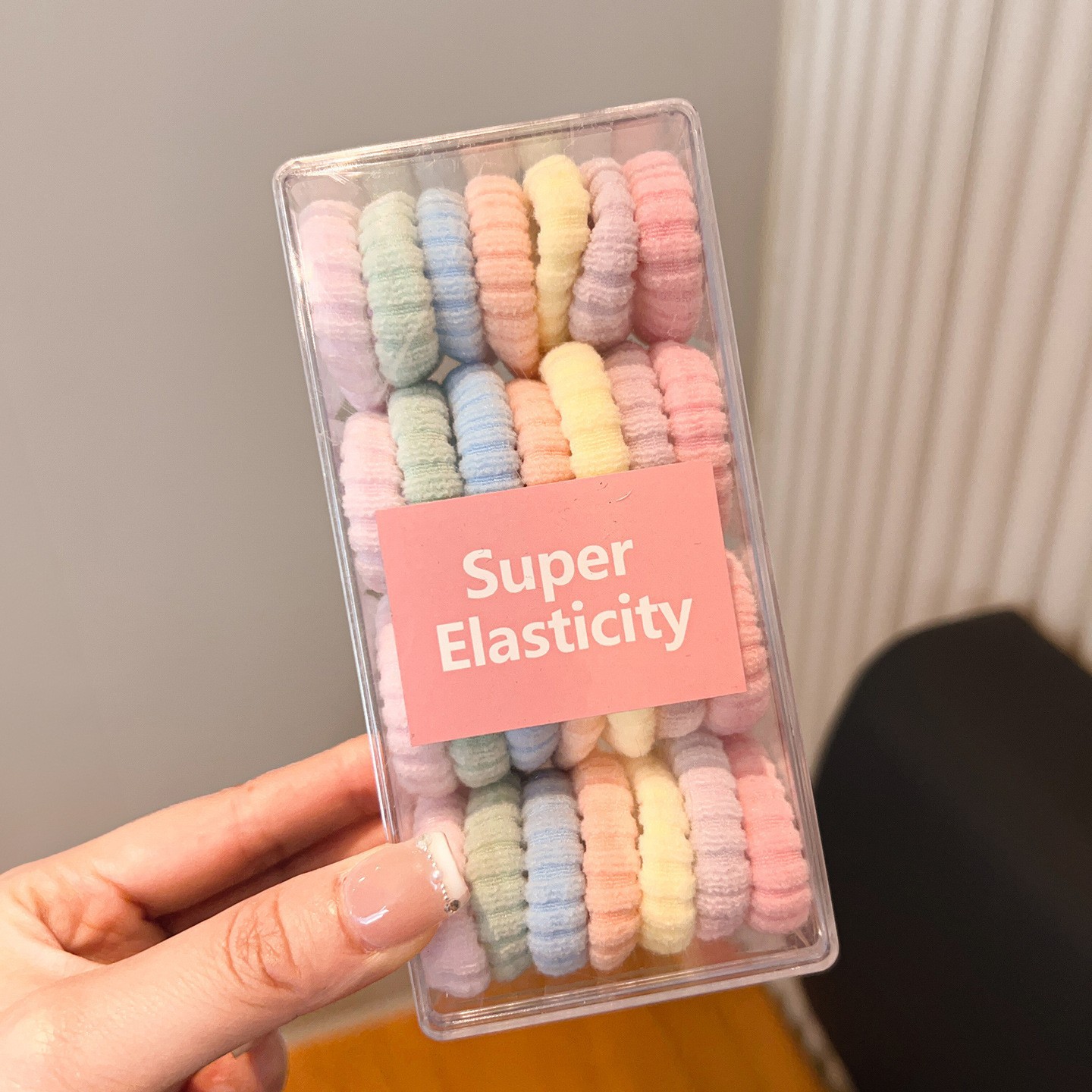 Gomas para el pelo de alta elasticidad, colores, en caja – Mayorista de Yiwu