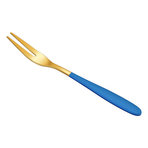 Creative 304 stainless steel fruit fork, snack fork, cake dessert fork, western food two-tooth fruit pick wholesale