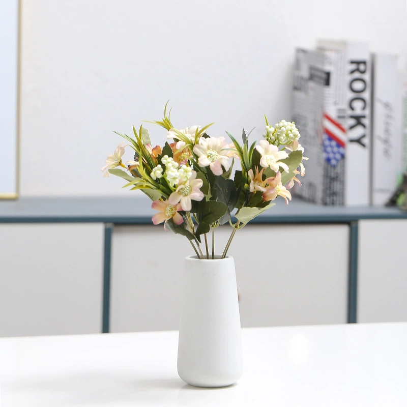 Nordic Creative Simple White Ceramics Vase Living Room Table Model Room Porch Decoration Swing Flower Set