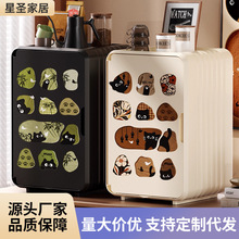 收纳箱家用玩具杂物水杯中古风带盖整理箱高颜值分层可调节储物箱