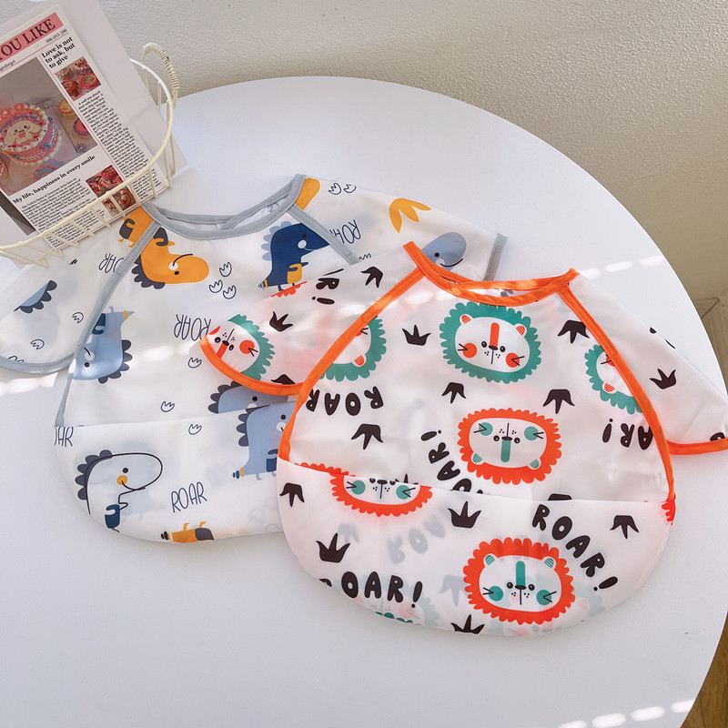 Children's Overalls Male Baby Girl Baby Kindergarten Baby Waterproof Dirty-proof Food Bib Supplementary Food Protective Clothing Reverse Apron Children's Overalls Male Baby Girl Baby Kindergarten Baby Waterproof Dirty-proof Food Bib Supplementary Food Protective Clothing Reverse Apron