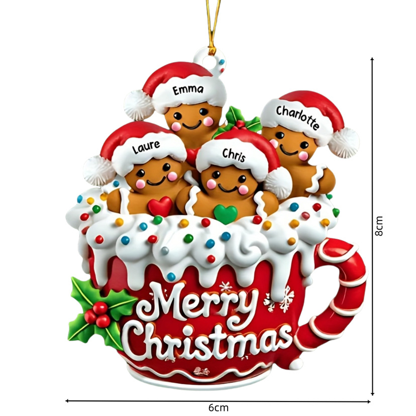 Navidad pastel horneado decoración de automóvil caja de regalo pan de jengibre hombre de Navidad Plug-in fiesta postre cubierta image 6