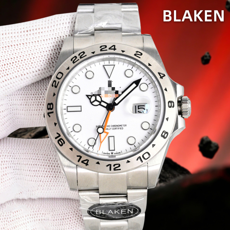 Zhanxi Laojia Adventure 2Gmt Series Fashionable 4-Hand High-Quality Stainless Steel Submariner Style Mechanical Men's Watch with Steel Strap