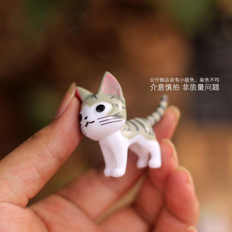귀여운 담배 고양이 달콤한 개인 고양이 인형 작은 손으로 만든 모델 치유 인형 케이크 장식 장식품