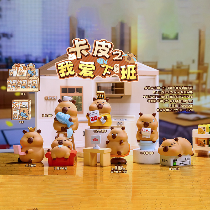熊猫崽崽转盆乐盲盒树脂手办公仔摆件家居装饰树脂工艺品儿童礼物|undefined