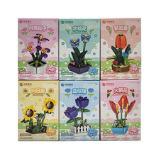 传奇潮玩积木花手工拼装小颗粒玩具糖果(4板*12盒/箱)水果糖