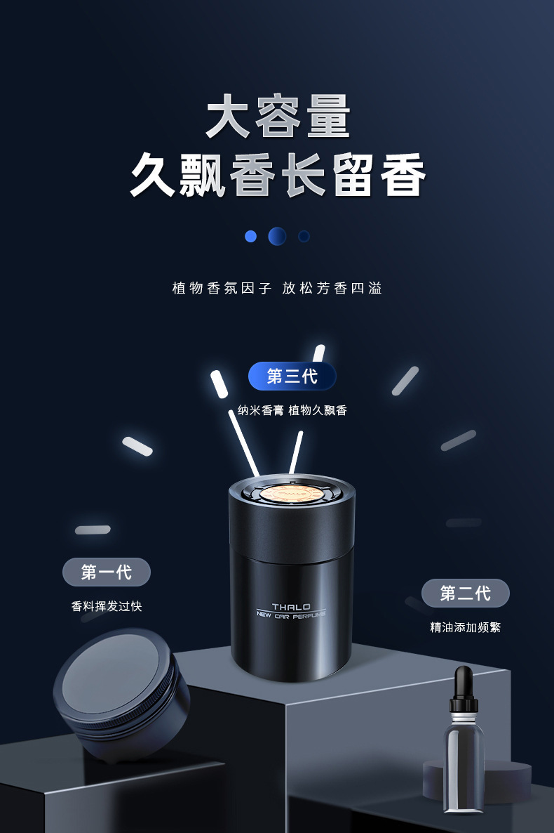 Car Aromatherapy Black Gentleman High-End Car Seat Fragrance Home Indoor Internet Celebrity Fireless Balm