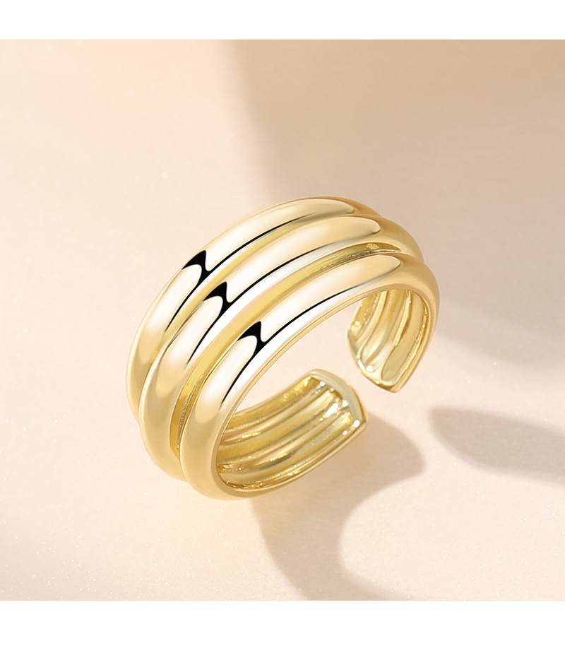 Striped Ring S925 Silver Wholesale Silver Fashion Personality Ring Jewelry display picture 3