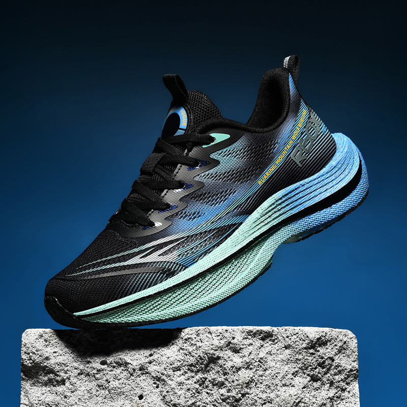 2025 otoño nuevo entrenamiento estudiantil moda zapatos de hombre respirado malla antideslizante placa de carbono desgaste zapatos deportivos de carreras tamaño grande