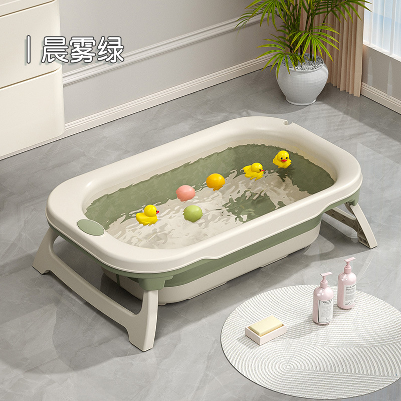 Bañera plegable para bebés con sensor de temperatura, bañera para bebés, bañera plegable para recién nacidos, bañera para niños