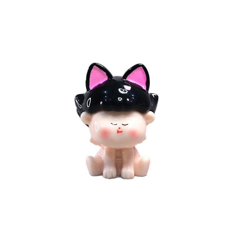 亮面猫天使李四网红款卡通萌粒树脂摆件diy饰品车载配件批发ins风|undefined
