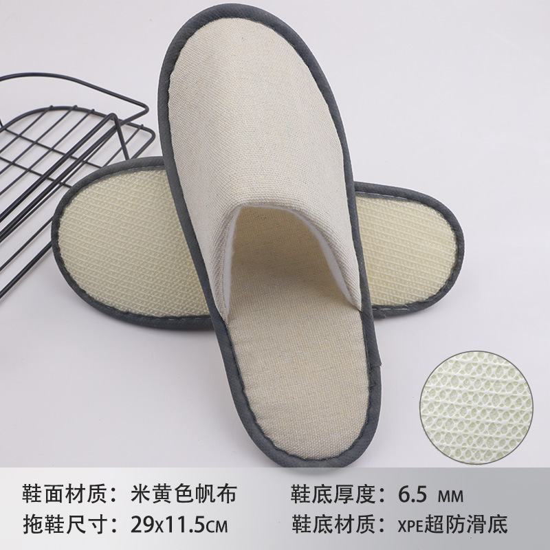 Hotel sandalinas desechables de algodón de lino de seda sandalinas de alojamiento residencial sandalinas desechables antideslizantes soleas de zapatillas gruesas