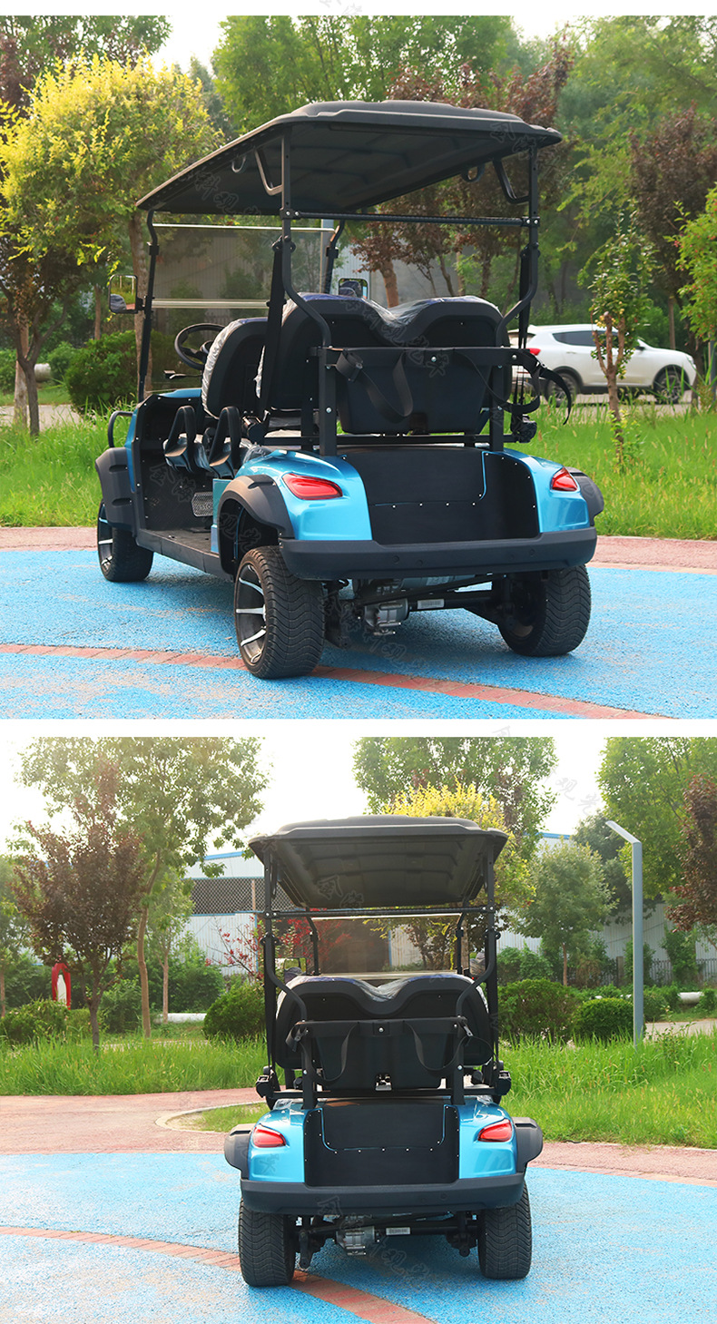 Golf Cart with 4 Seats, Garden-Style Hotel Reception Vehicle, Golf Shuttle Cart for Tourist Areas, Parks, and Communities