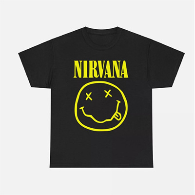 Cross-Border American T-Shirt Retro High Street Short-Sleeved Kurt Cobain t Nirvana Top