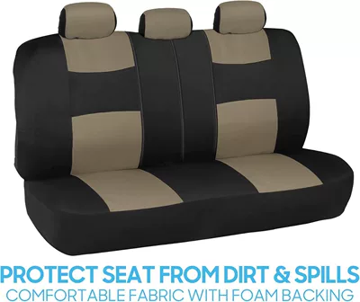 Seat cushion, seat cover — Seasons, Customizable by Manufacturer - beige-2-piece-set-single-seat