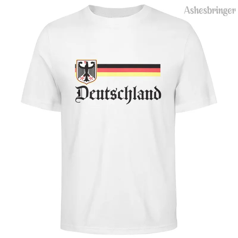 【Cross-Border European Size】Mens Cotton Germany Flag Stripe Graphic t Shirt