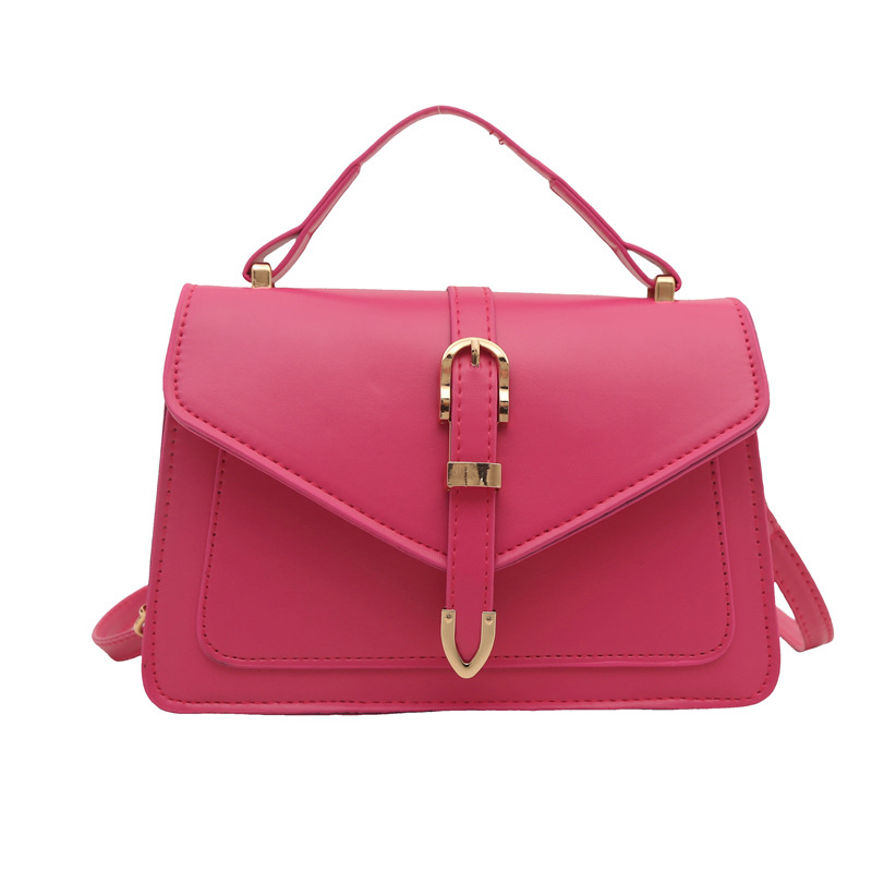 Diseño de nicho femenino 2025 primavera nueva moda simple bolso de mensajero de un solo hombro hebilla de cinturón bolso cuadrado portátil de cercanías