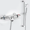 Electroplating-square water outlet thermostatic valve with lock + simple set