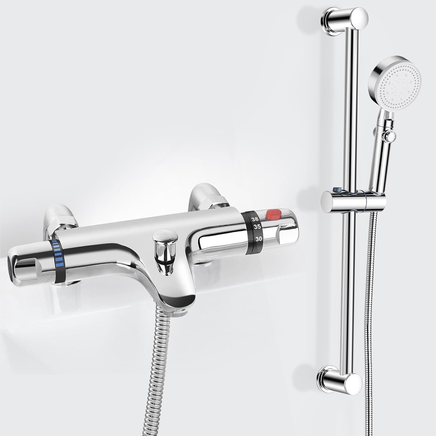 Válvula mezcladora de temperatura constante de cobre, ducha de bañera, grifo de agua fría y caliente, ajuste automático de temperatura, kit simple, venta al por mayor transfronteriza image 22