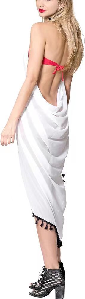 189g Weight Scarf Classification Swimming Pool, Beach Occasion Polyester Material Solid Color Pattern Summer Season Women's Gender Vacation Style Women's Solid Color Polyester Vacation Beach Towels 2