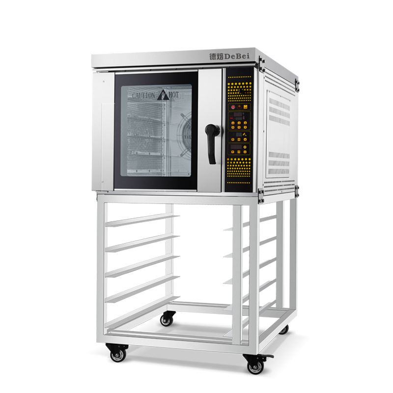 4盘电力热风循环烤炉SM-704E喷蒸汽式循环炉面包店用烤箱火力均匀