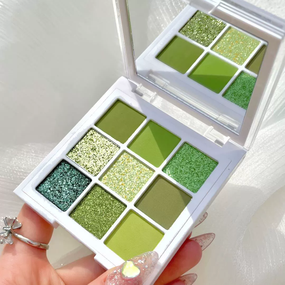 Палетка теней для век INSFANY Avocado Jam Green с девятью оттенками, матовое, сексуальный свежий стиль, яркость глаз