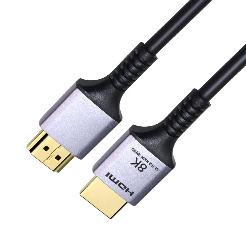 加工定制hdmi细线 铝合金便携8K@60Hz高清3D视频转接线 hdmi2.1线