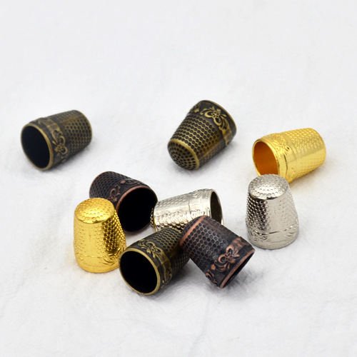 European retro pure copper top hat, cross-stitch sewing and cloth cutting DIY accessories, household thumb thickened thimble finger cover