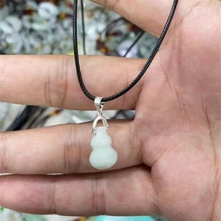Natural Burmese Jade A Gourd Pendant Jade Necklace Accessories Jade Fulu Pendant