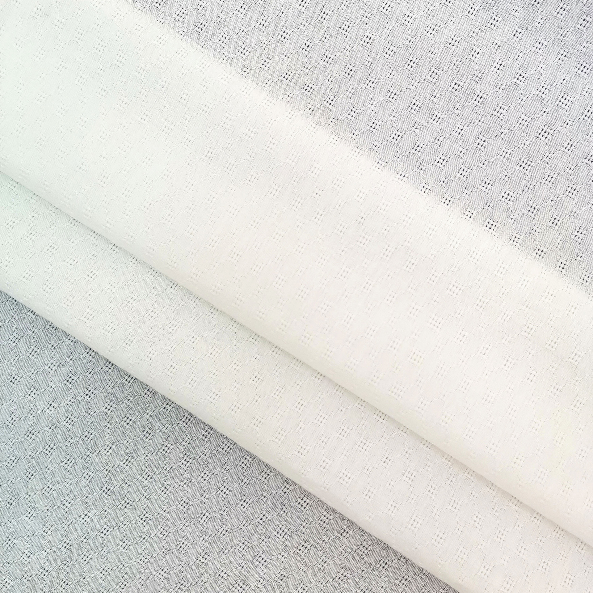 全棉田字菱形格提花面料国风复古女装童装衬衫连衣裙旗袍SS18091