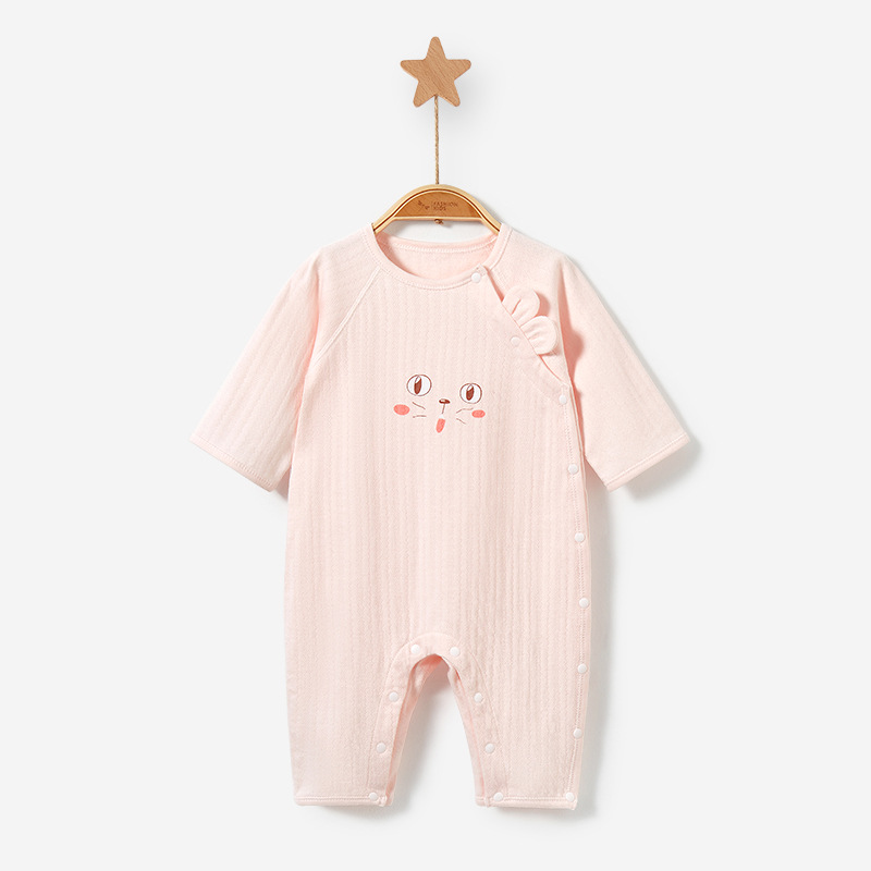 Bebé mono Primavera, otoño, invierno y verano bebé algodón fino otoño ropa de los hombres y las mujeres pijamas traje recién nacido Ropa