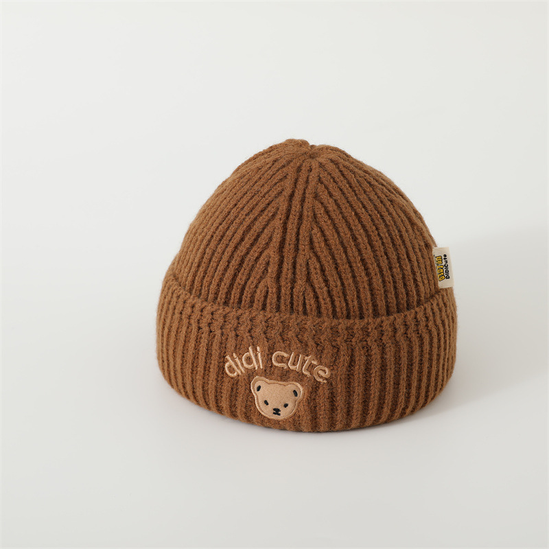 Otoño y invierno gorra de piel de melón extranjera gorra de lana para bebés de un mes pequeño gorra de tejido para bebés