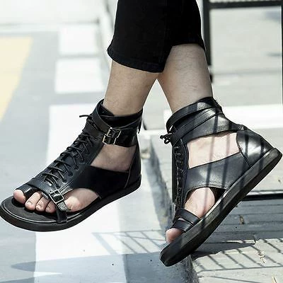 Туфли сандалии Милле мужские Corner Fighter High-Ding leather Roman Sandals Sandals? Shoes