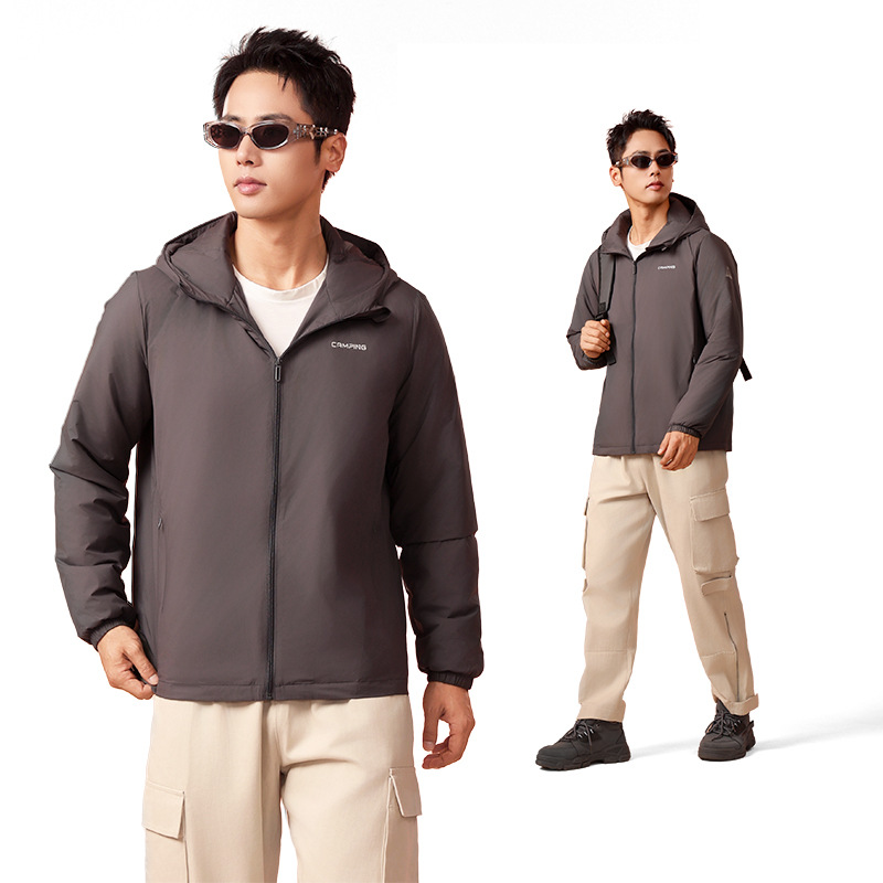 Early Autumn and Winter New Men's Lightweight White Duck down Jacket down Jacket Wool Hooded Egg down Jacket for Men