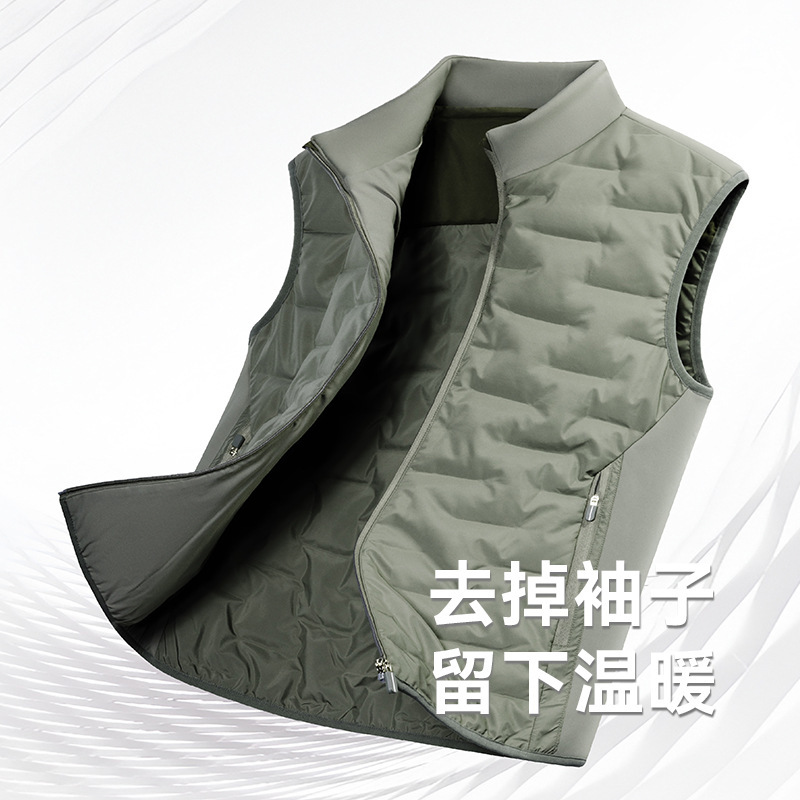 男士冬季羽绒马甲保暖加厚男装上衣背心运动户外轻薄羽绒服男冬季|undefined