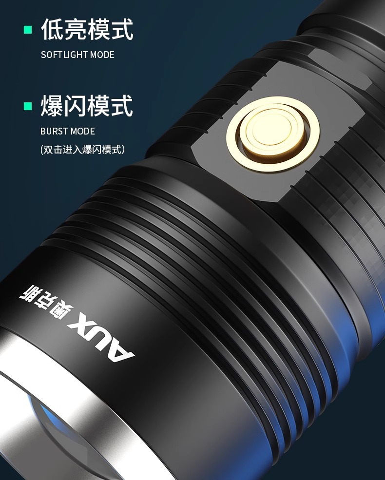 Oaks Strong Light Flashlight, Ultra-Bright, Long-Range, Long-Lasting, Handheld Flashlight, Outdoor Portable Mini Flashlight
