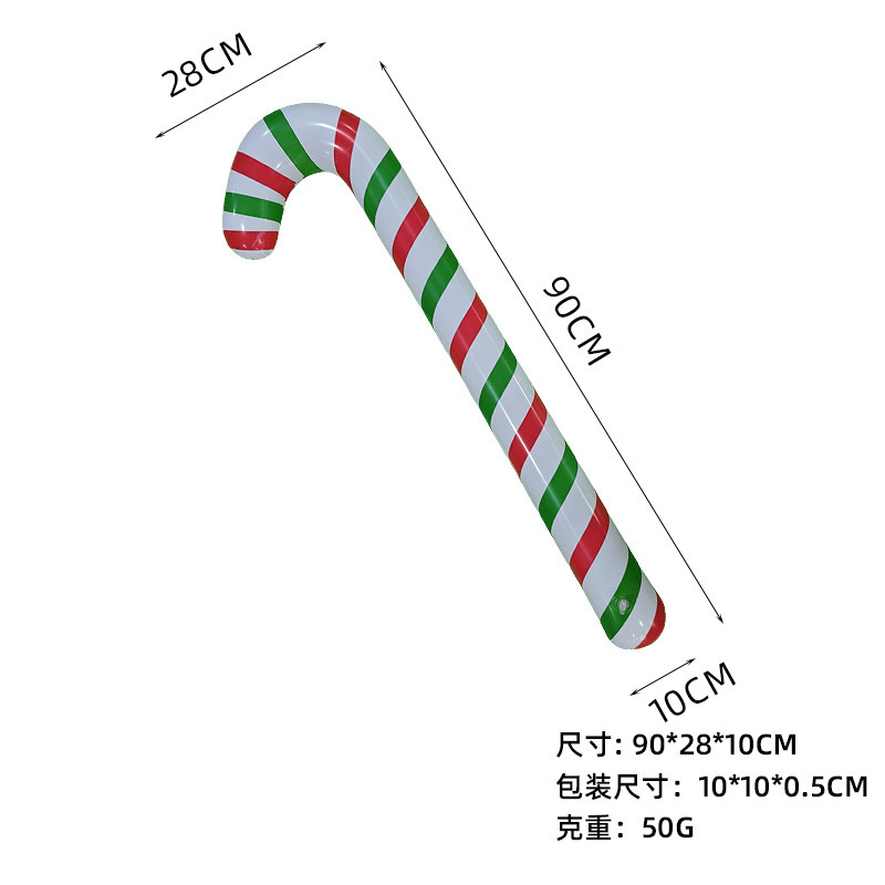 Nuevo producto transfronterizo: Bola navideña inflable para decoración de fiestas, decoración de patios, bastón, diversión al aire libre, ambiente festivo, adorno.