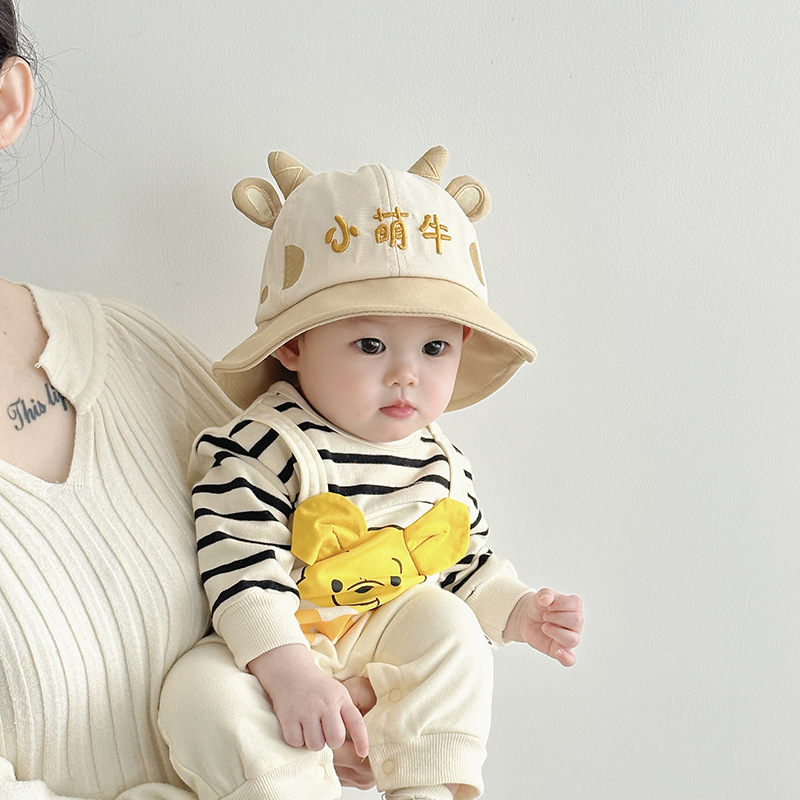 Sombreros para niños primavera y otoño delgados lindos super grandes bisel sombrero de pescador de protección solar para hombres y mujeres bebés viajan sombrero de verano