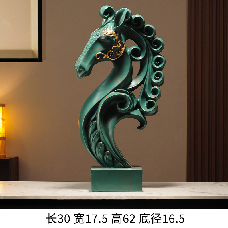 新しい中国風の富と馬の装飾品、リビングルーム、玄関、オフィス、ライトラグジュアリー、ハイエンドの装飾、新しい家の引っ越しギフト|undefined