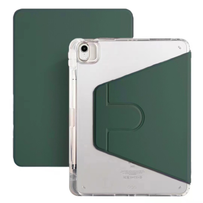 Cross-border 2024 new ipadair6 protective case high-permeability protective case mini7 with pen slot Apple flat rotating