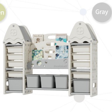Estante de almacenamiento de juguetes para niños multicapa estante de libros pintados para bebés domésticos estante de almacenamiento de gran capacidad de clasificación de almacenamiento