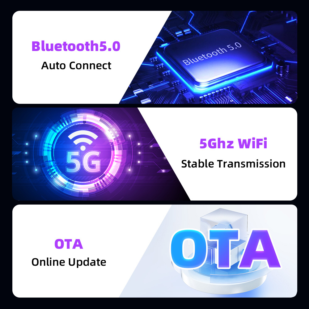 Cross-Border Bluetooth USB Ai Carplay Box Wired to Wireless Android Car Navigation Car-Machine Interconnection Box