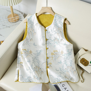 [Double-sided Wearing] National Style Series New Chinese Vest Women's Spring 2025 New National Style Women's Vest